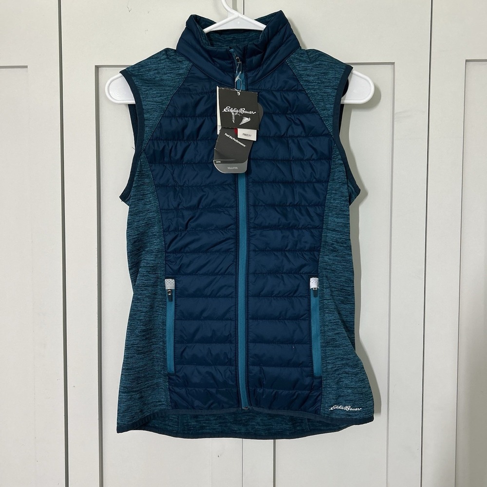 Eddie Bauer Ignitelite Vest Women's XS Blue Hybrid Full Zip Running - Picture 1 of 10